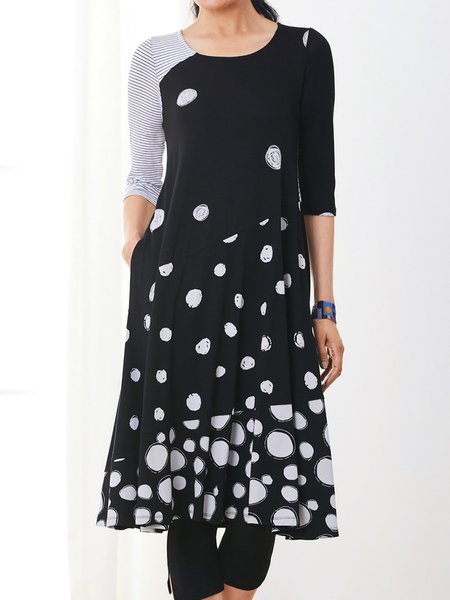 

Polka Dots Dresses, Black, Midi Dresses