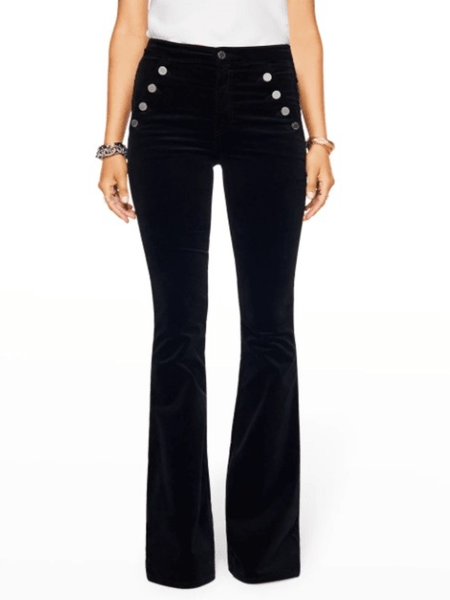 

Fall Work Daily Mid-weight Slightly stretchy Mid Waist Pants, Black, Jeans