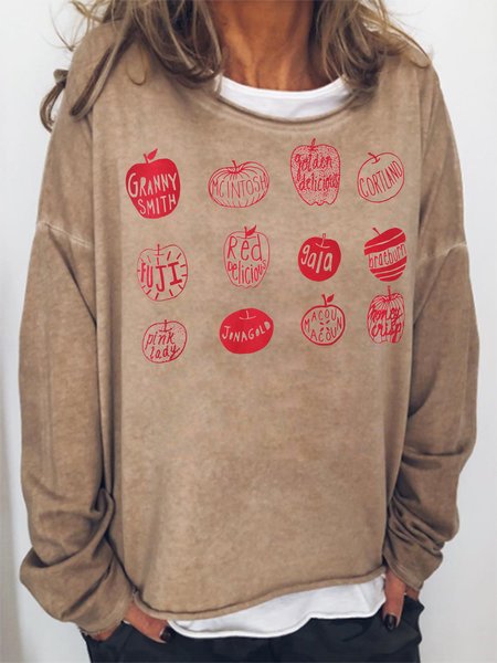 

Apple Garden Food Screen Print Sweatshirt, Khaki, Hoodies&Sweatshirts