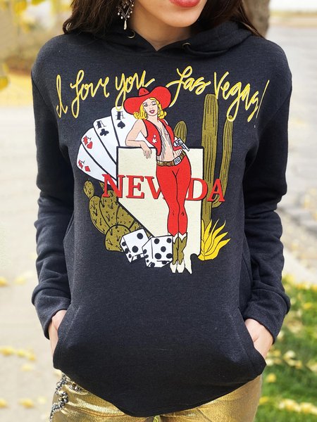 

West Styles Hooded Long Sleeves Sweatshirt, Black, Hoodies & Sweatshirts