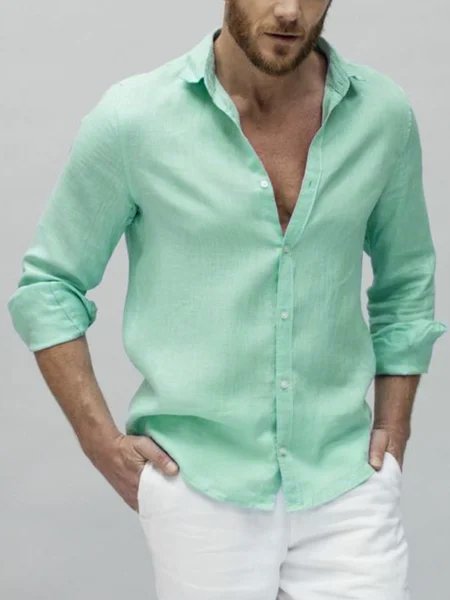 

Casual Shirt Collar Shirts & Tops, As picture, Shirt