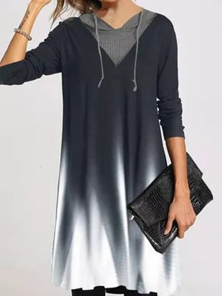 

Gray Casual Hooded Dresses, Mini Dresses