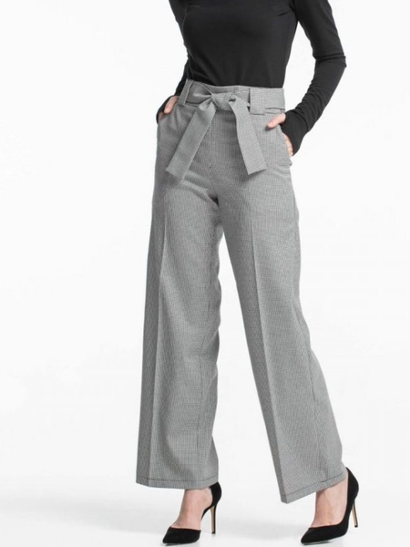 

Fall Slightly stretchy Mid-weight Work Formal Elegant Pants, Light gray, Wide Leg Pants