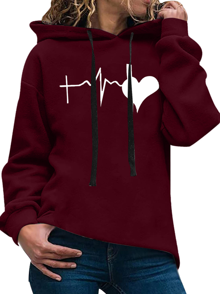

Casual One Shoulder Sweatshirt, Wine red, Hoodies & Sweatshirts
