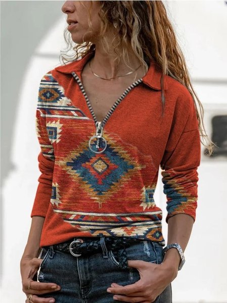 

Off Shoulder Vintage Shirts & Tops, Red, Long sleeve tops