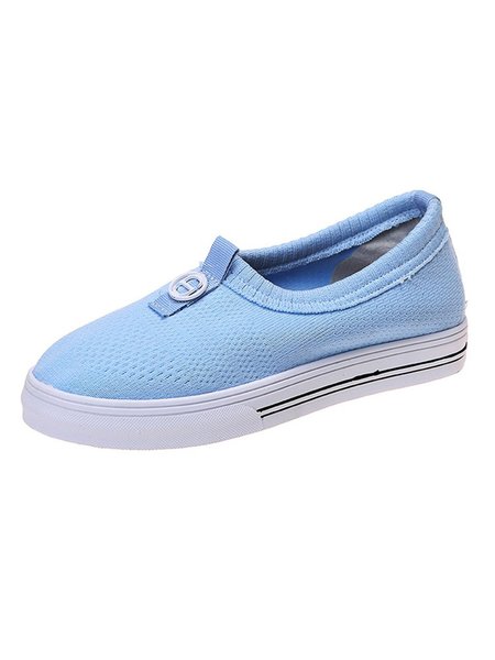 

Retro Simple Flying Knit Shoes, Light blue, Athletic & Casual Shoes