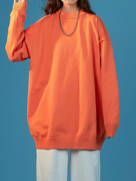 

Casual Sweater, Orange, Pullovers