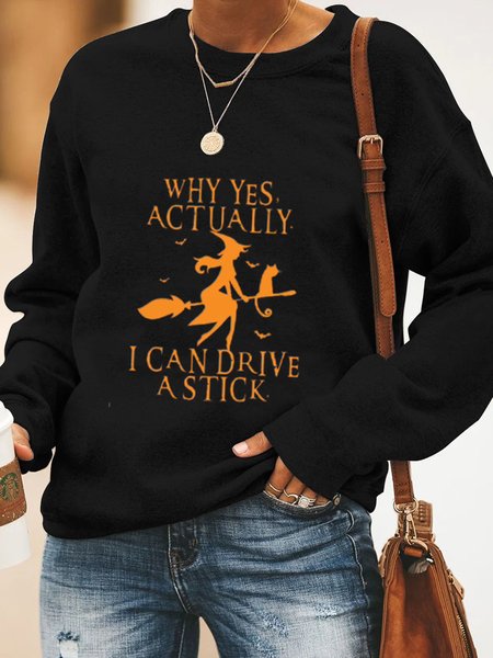 

Casuale Maniche Lunghe Girocollo taglia grande Stampato Top Felpe, Nero, Hoodies & Sweatshirts