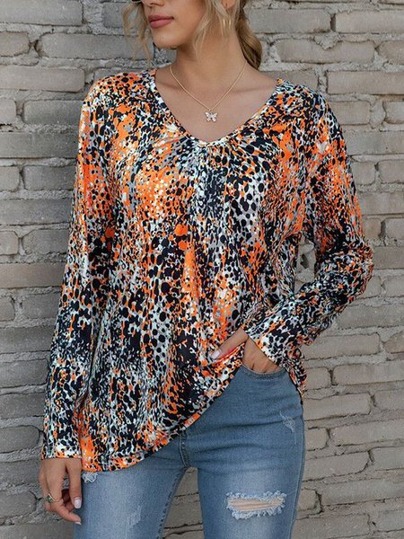

Casual Tops, Orange, T-Shirts