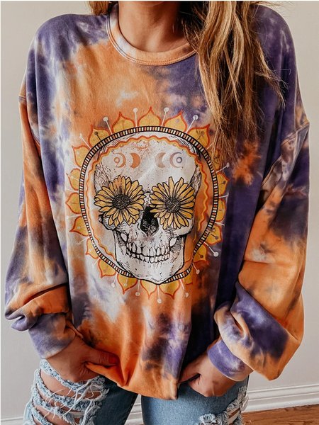 

West Styles/Cows Round Neck Long Sleeves Sweatshirt, As picture, Hoodies & Sweatshirts