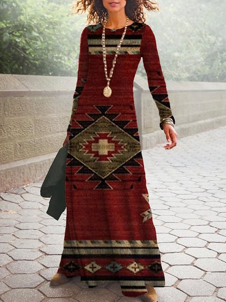 

Vintage Dresses, Crimson, Maxi Dresses