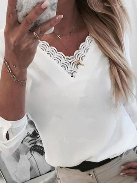 

Sexy Cotton Shirts & Tops, White, Tops