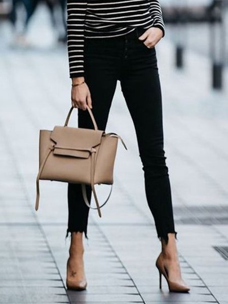 

Skinny Solid Daily Pants, Black, Jeans