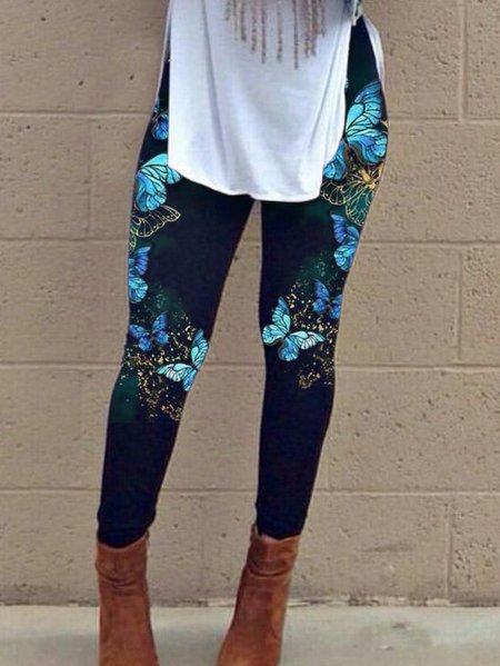 

Pants, Blue, Leggings