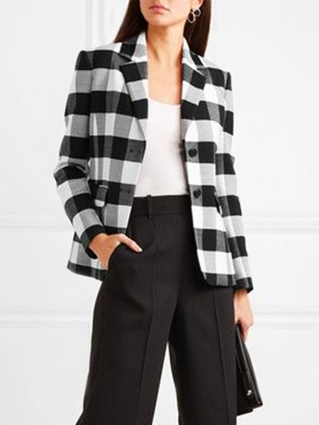 

Long Sleeve Regular fit Work Outerwear, Black, Blazers