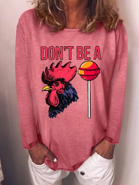 

Don't Be A Chicken Casual Sweatshirt, Red, Hoodies&Sweatshirts