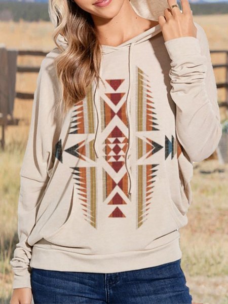 

Off Shoulder Tribal Sporty Sweatshirt, Apricot, Hoodies & Sweatshirts