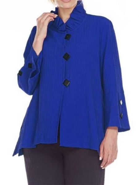 

Fall Non-Stretch Mid-weight Daily Simple Outerwear, Lake blue, Blazers