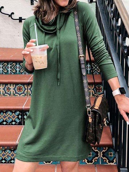 

Raglan Sleeve Dresses, Green, Mini Dresses