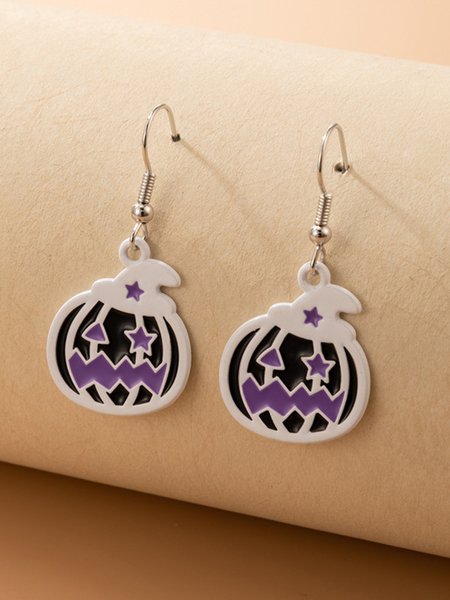 

Halloween Fun Pumpkin Earrings, As picture, Earrings