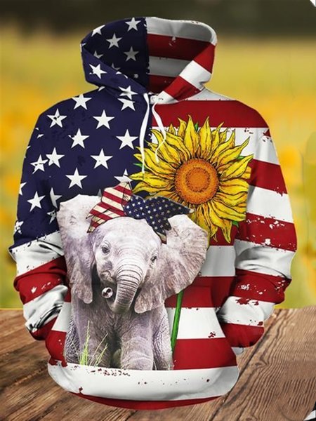 

Hooded Usa/Us/American Casual Long Sleeve Sweatshirt, Color1, Hoodies&Sweatshirts