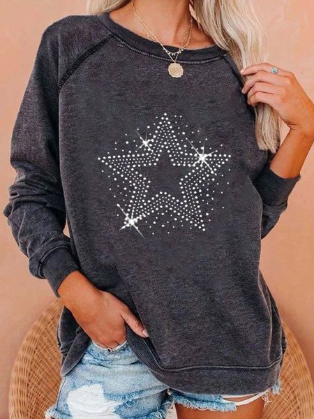 

Loosen Casual Vintage Sweatshirt, Black, Sweatshirts & Hoodies