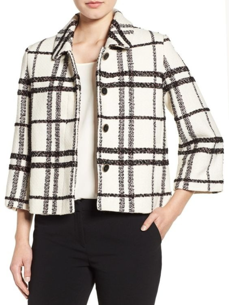 

Fall Mid-weightNon-Stretch Elegant Simple Work Date Daily Outerwear, White, Blazers
