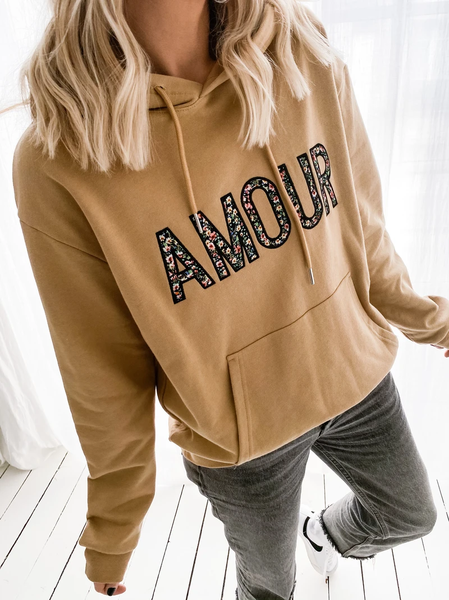 

Cotton Blends Sweatshirt, Camel, Hoodies & Sweatshirts