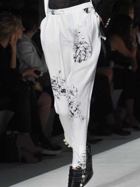 

Daily Floral Pants, White, Pants
