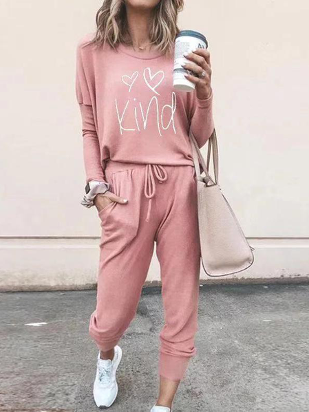 

Casual Two Piece Sets, Pink, Two-piece Outfits