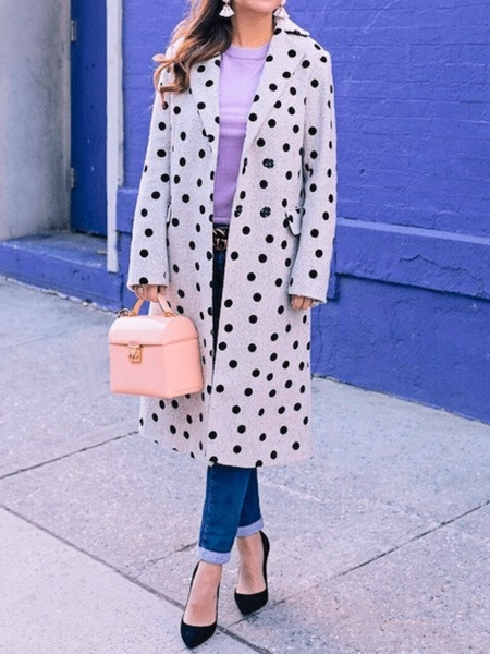 

Work Fall Mid-weight Elegant Simple Lady Daily Outerwear, As picture, Coats