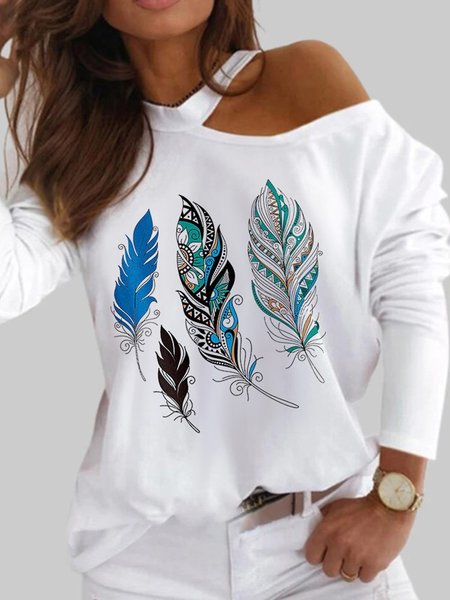 

Casual Printed Shirts & Tops, White, Tops