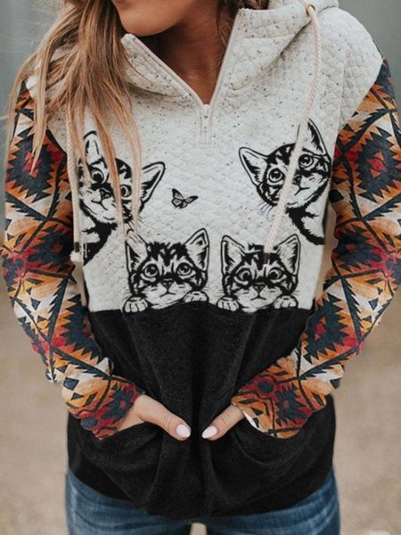 

Casual Long Sleeve Sweatshirt, Multicolor, Hoodies & Sweatshirts