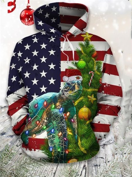 

Hooded Christmas Casual Sweatshirt, Color1, Hoodies&Sweatshirts
