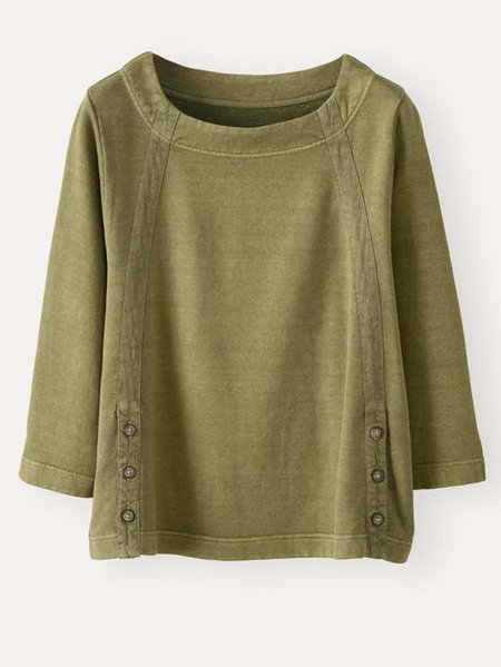 

Casual Loosen Crew Neck Shirts & Tops, Darkgreen, Tops