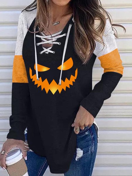 

cartone animato Cotone Casuale Top, Multicolore, Blouses & Shirts
