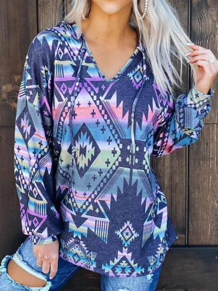 

West Styles/Cows Cotton Raglan Sleeve Sweatshirt, Blue, Hoodies & Sweatshirts