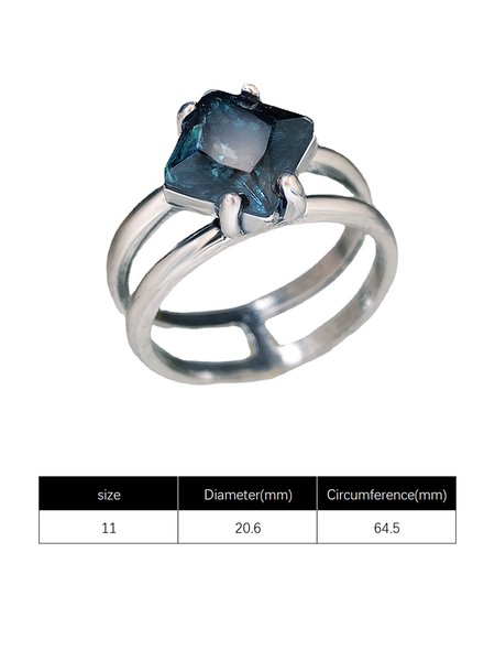 

Vintage Blue Zircon Ring, 11, Rings