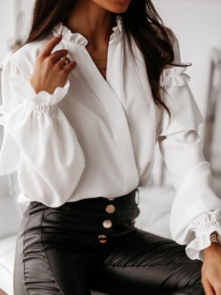 

Work Date Daily Vintage Shirt Sleeve Shirt, White, Blouses and Shirts