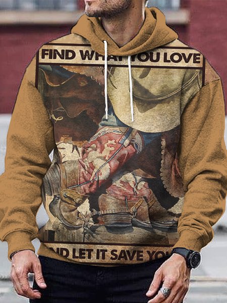 

Funny Leaves Men's Hooded Casual Sweatshirt, As picture, Hoodies&Sweatshirts