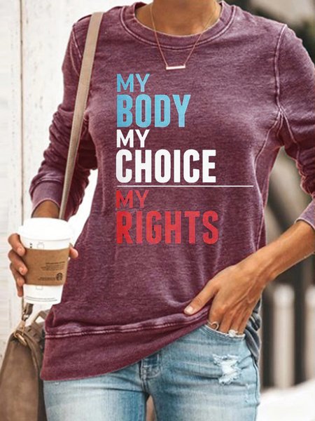 

My Body My Choice My Rights Sweatshirt, Purple, Hoodies&Sweatshirts