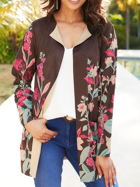 

Casual Vintage Outerwear, Multicolor, Outerwear