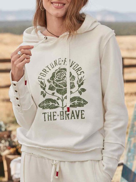 

Cotton Loosen Letter Casual Sweatshirt, Apricot, Hoodies & Sweatshirts