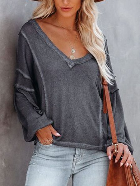 

Plain Shirts & Tops, Deep gray, Tops