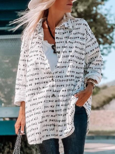 

Letter Shirts & Tops, White, Blouses & Shirts