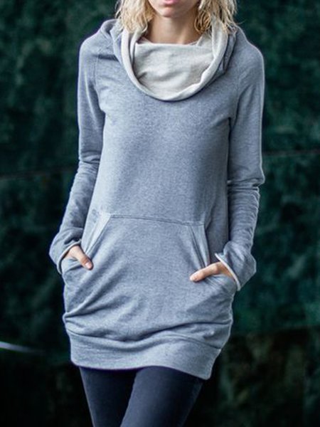 

Cowl Neck Dresses, Gray, Mini Dresses