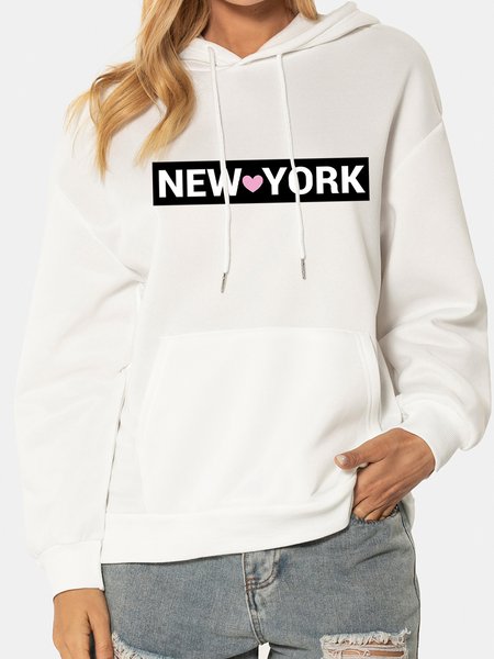 

Unocis New York Sweatshirt Hoodie, White, Hoodies