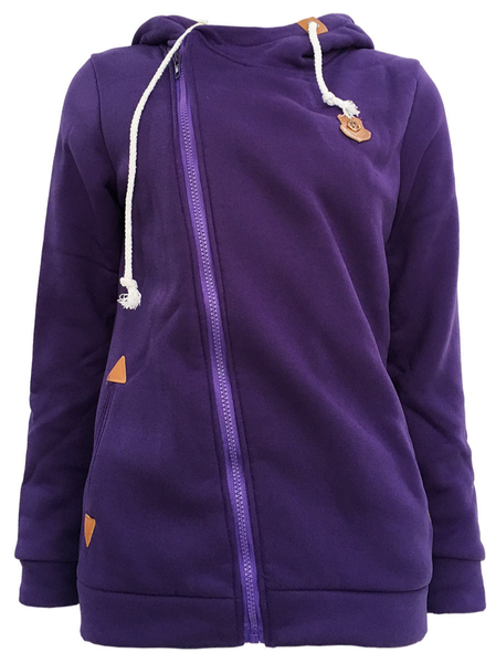 

Vintage Casual Sporty Basics Hooded Fashion Sweatshirts, Purple, Hoodies & Sweatshirts