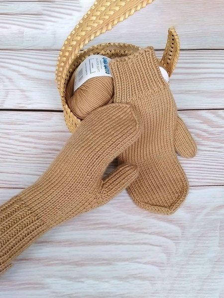 

Plain Knitted Warm Gloves, As picture, Scarves&Gloves