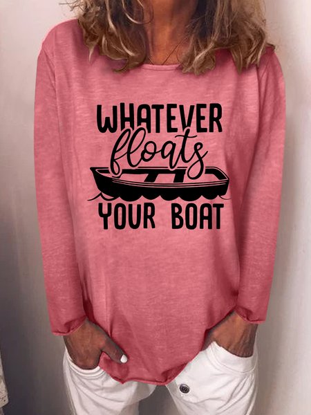 

Whatever Floats Your Boat Regular Fit Casual Sweatshirt, Red, Hoodies&Sweatshirts